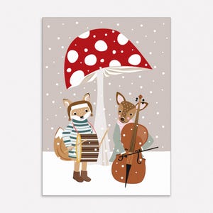 Karte zu Weihnachten, Winterkarte, Postkarte Winter, Postkarte im Schnee