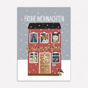 Weihnachtskarte, Karte zu Weihnachten, Postkarte Advent
