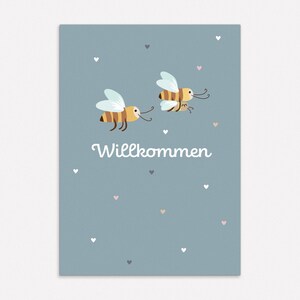 Geburtskarte, Postkarte zur Geburt, Karte Neugeborenes