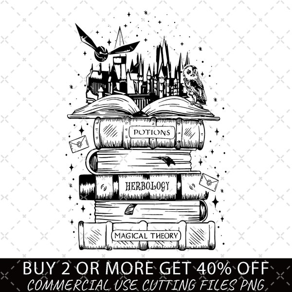 Wizard Castle Book SVG, Hp Svg, Pottery Book Svg, Bookish Reader, Universal Studios Shirts For Family, Bookworm Gifts, HarryP Hog warts Svg