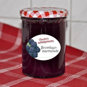 Persönliche Aufkleber für Brombeermarmelade, Marmelade Etiketten Brombeere, personalisiert, 18 Stk. Bild 3