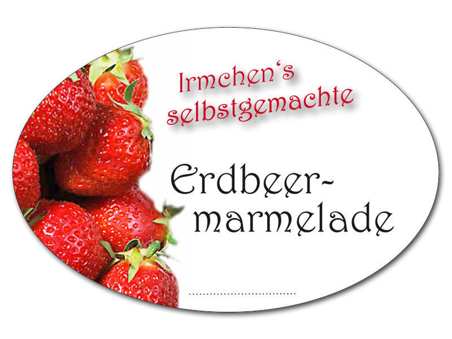 Persönliche Aufkleber für Erdbeermarmelade, Marmelade Etiketten Erdbeer