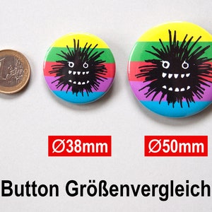 Button Wunschname Kunterbunt personalisiert / Gastgeschenk Kindergeburtstag / Anstecker bunt persönlich Bild 3