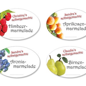 WUNSCHMARMELADE: ganz persönliche Etiketten, eigene Aufkleber für Marmelade, personalisiert, 18 Stk. Bild 2