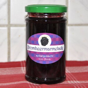 Jam labels strawberry or blackberry, personalized, personal stickers, jam stickers personally image 4