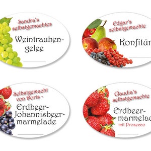 WUNSCHMARMELADE: ganz persönliche Etiketten, eigene Aufkleber für Marmelade, personalisiert, 18 Stk. Bild 3