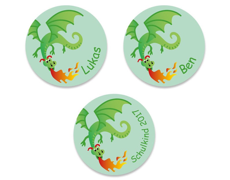 Button dragon with name, personalized, pin dragon, gift children's birthday, personal image 2