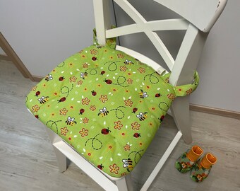 Sitzkissen für Kinderhochstuhl "Ingolf" von IKEA "Marienkäfer,Bienen"