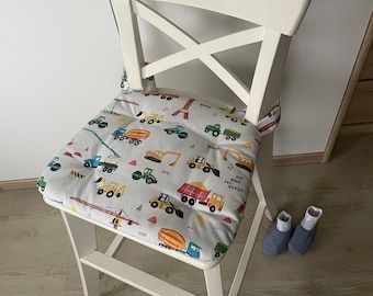 Sitzkissen für Kinderhochstuhl "Ingolf" von IKEA "Baufahrzeuge"