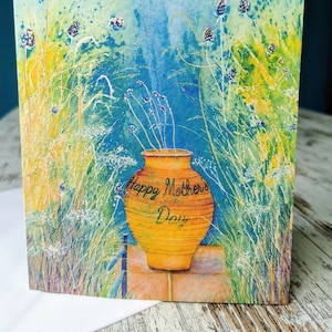Carte de voeux personnalisée A5 Grand pot en terre cuite Monty Don / pot aquarelle / pot en terre cuite / carte d'anniversaire du jardinier / monde des jardiniers