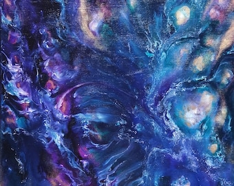 Original galaxy painting, Cosmic Connections, astral art, starseed, soul art.
