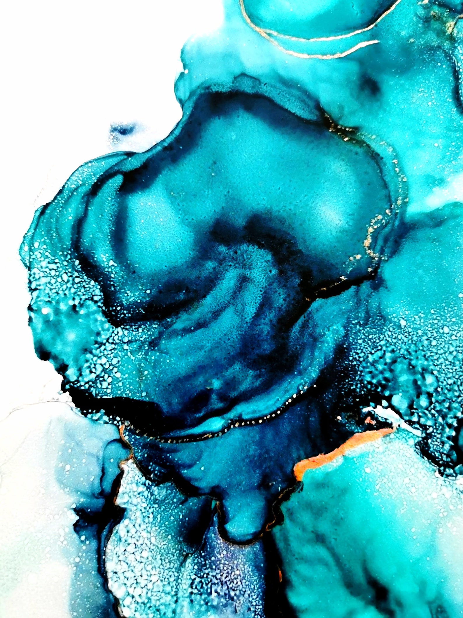 A3 Ocean abstract art print / Tropical wall art / surfs up / Etsy