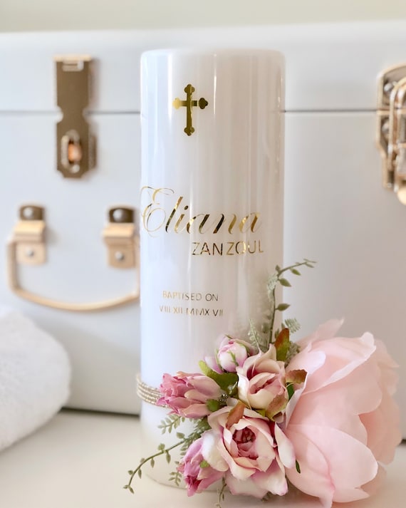 Girl Baptism Candle Girl Christening Candle Naming Day Etsy Australia