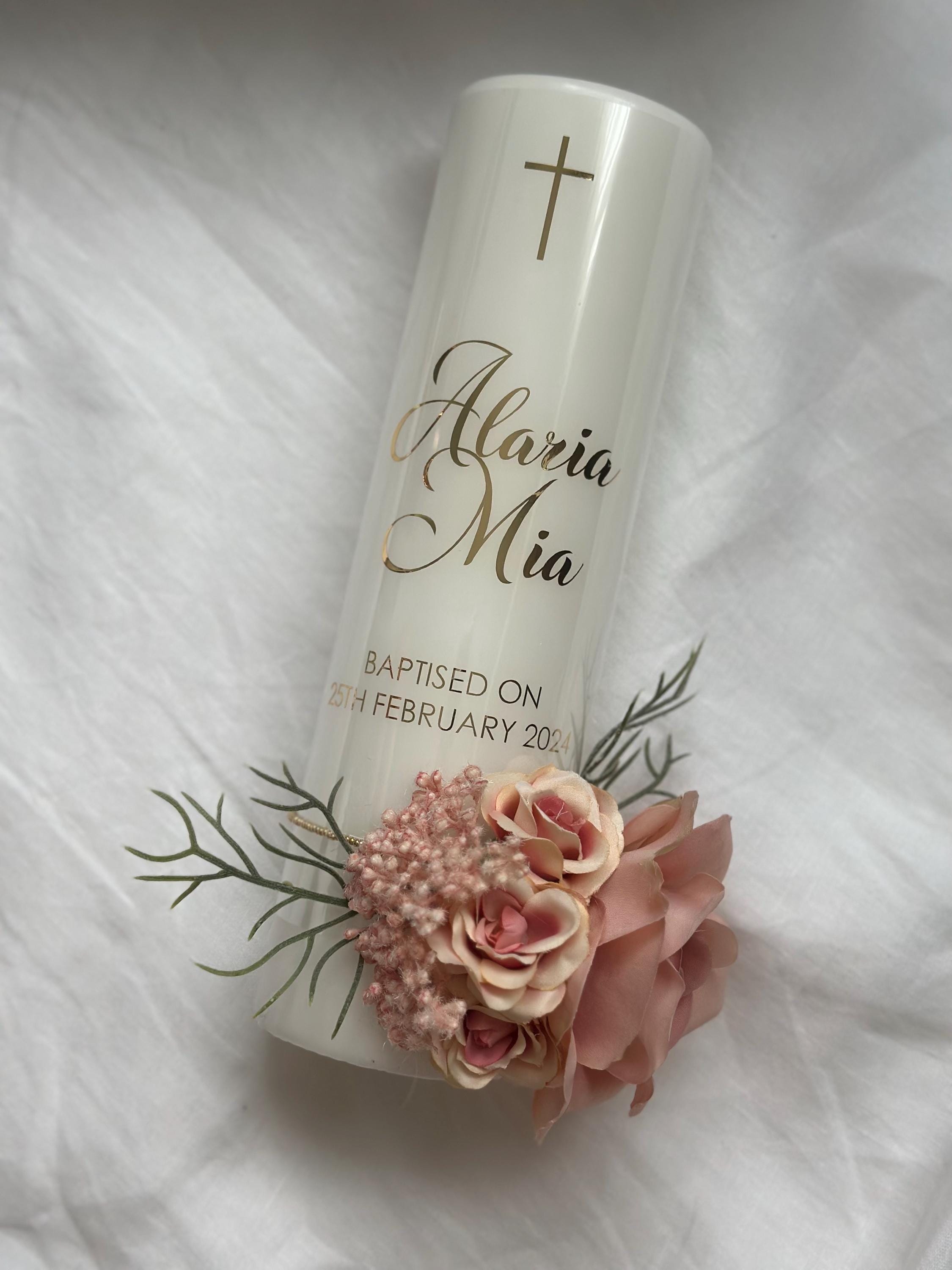 Vela Comunion Niña GRAVURZEILE Vela Impresa - Confirmación De Pescado - Vela Impresa Para Velas Bautizo Personalizadas