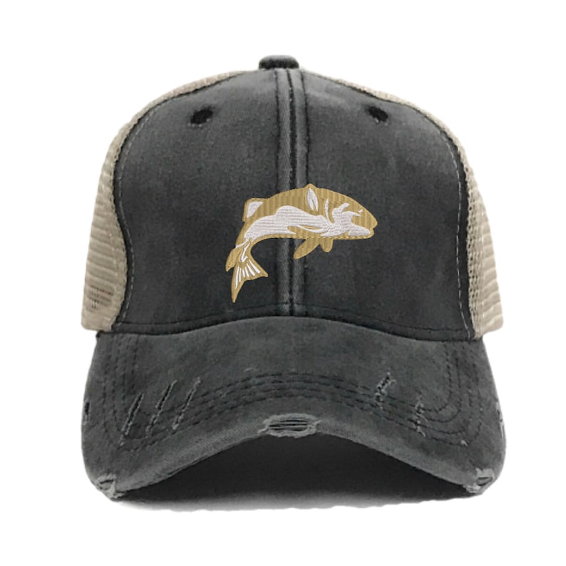 Fishing Hat Custom Distressed Fishing Trucker Hats For Men | Etsy