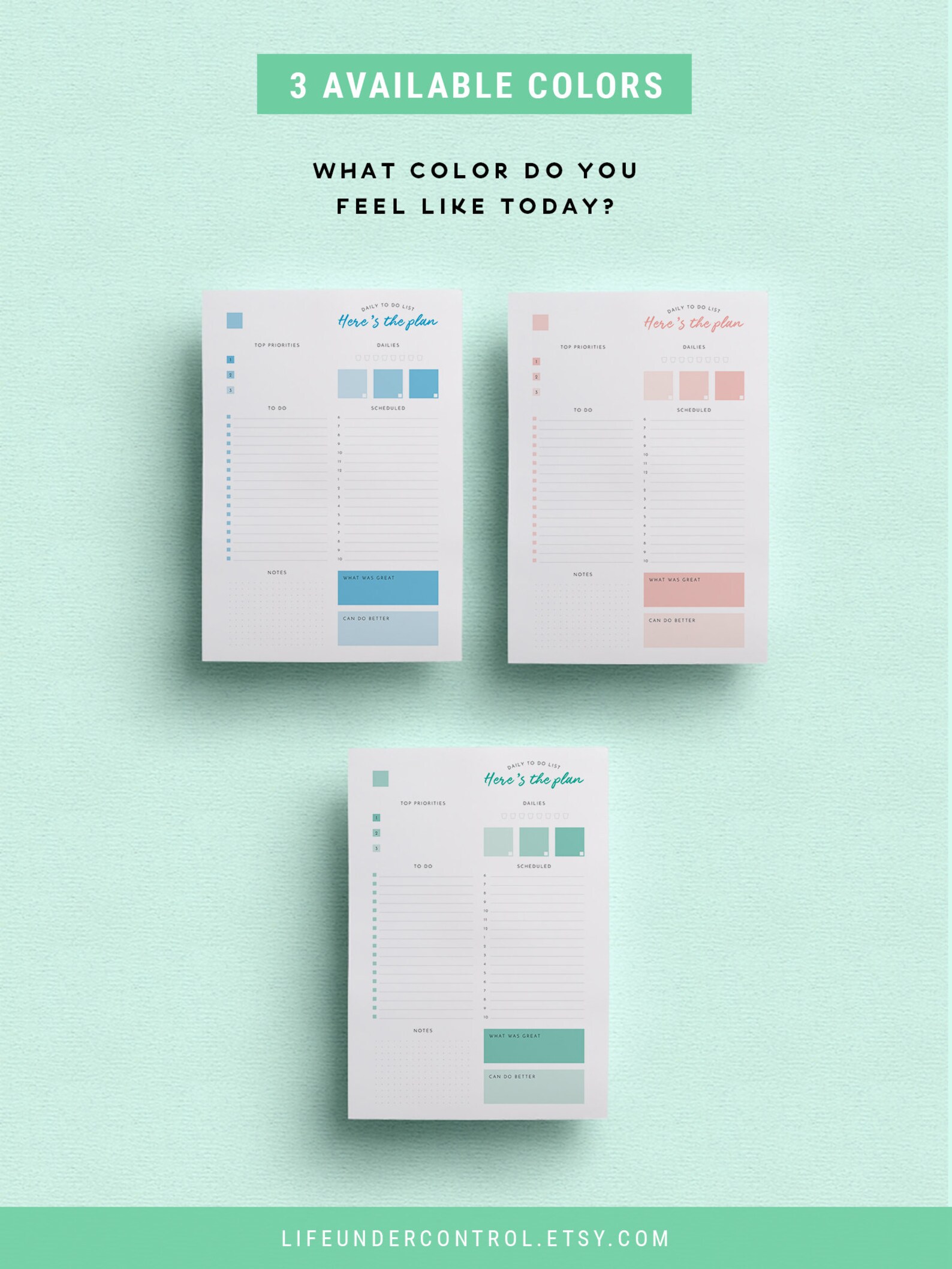 Undated Digital Planner Fillable and Printable to Do List Etsy