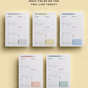 Productivity Planner Insert Free Weekly Planner 2019 A4 & US Letter Printable PDF Daily Schedule, Pomodoro Tracker, To Do List image 5