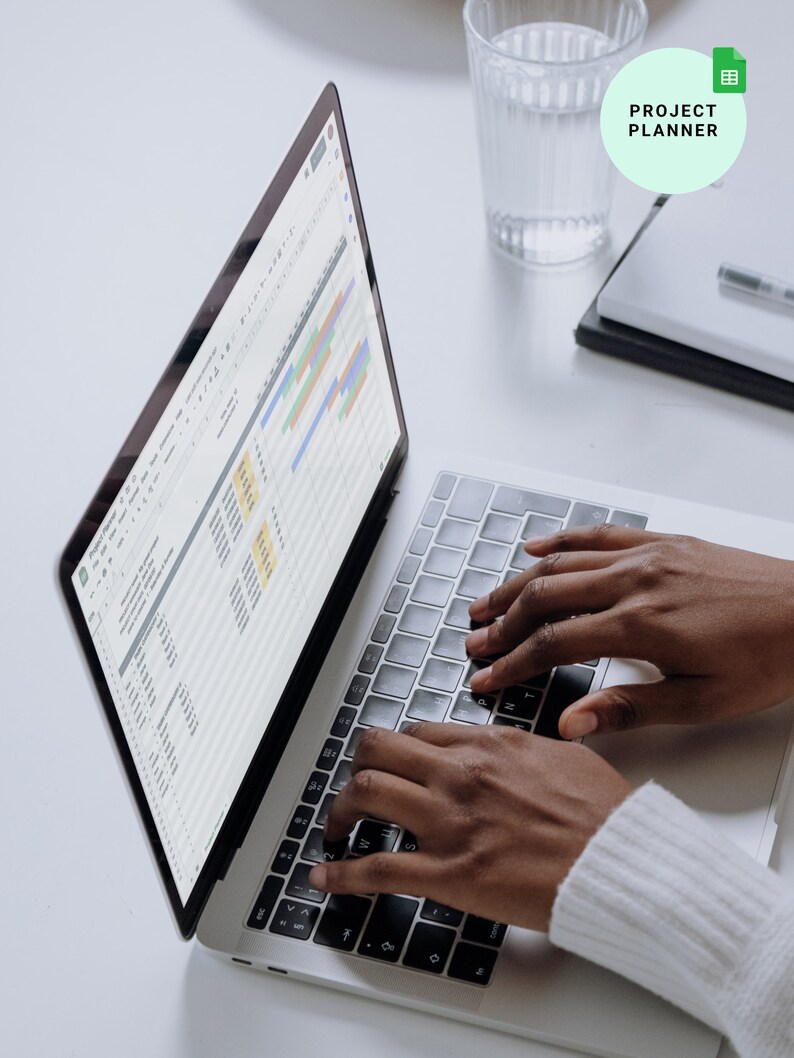 Project Planner Google Sheet Automated Gantt Chart Timeline