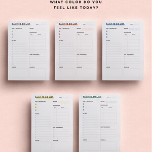 Daily Schedule To-Do List Insert Free Weekly Planner A4 & US Letter Printable PDF Life Organizer, Daily Planner, To Do List Notepad image 5