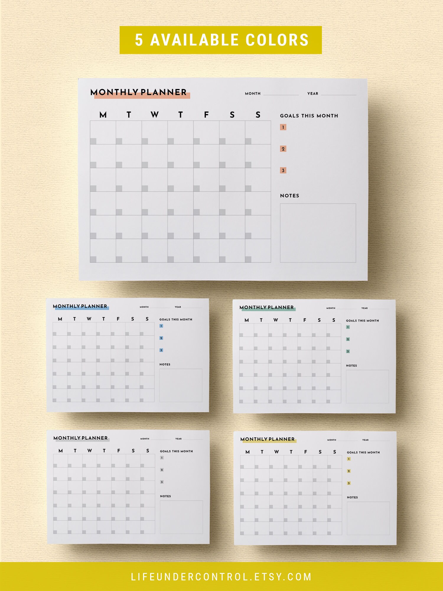 Monthly Calendar Printable to Do List Free Weekly Planner 2019, 2020 ...