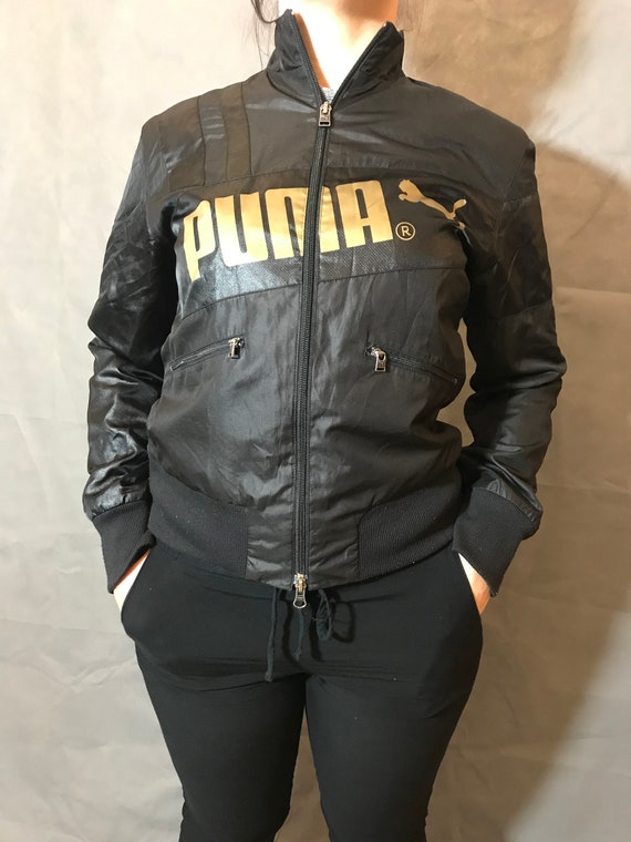 black and gold puma jacket