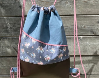 Jeans gym bag, handbag, bucket bag