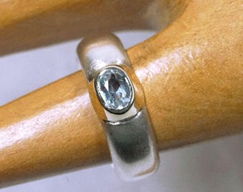 petite bague en aigue-marine