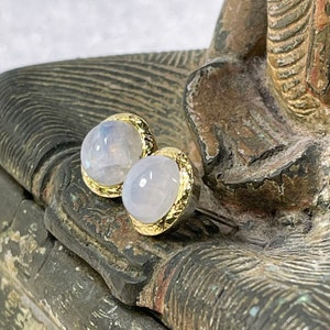 Rainbowmoonstone Stud Earrings image 2