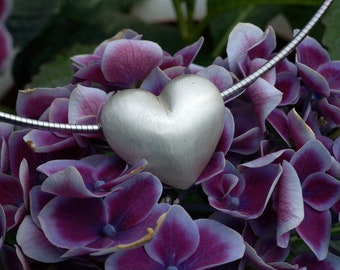 Colgante de corazón de plata