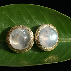 Rainbowmoonstone Stud Earrings image 3