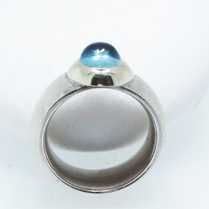 Aquamarine ring, stone set in gold image 4