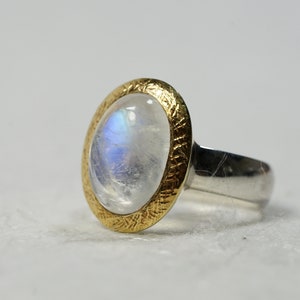 Rainbow MoonStone Ring image 2