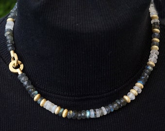 Collier Pierre de Lune/Labradorite