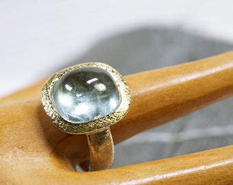 Aquamarin Ring  rechteckig