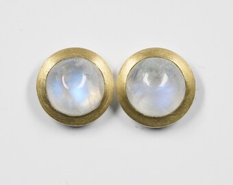Boucles d'oreilles en pierre de lune arc-en-ciel