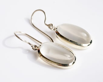 Boucles d'oreilles en pierre de lune, pièce unique