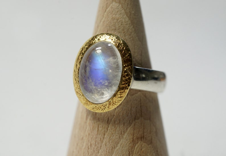 Rainbow MoonStone Ring image 4