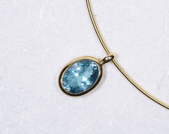 Pendant Topaz oval.