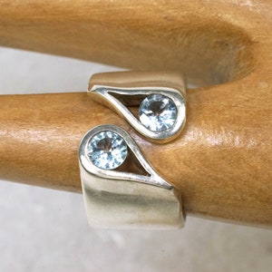 Aquamarine ring with wide band, special price!