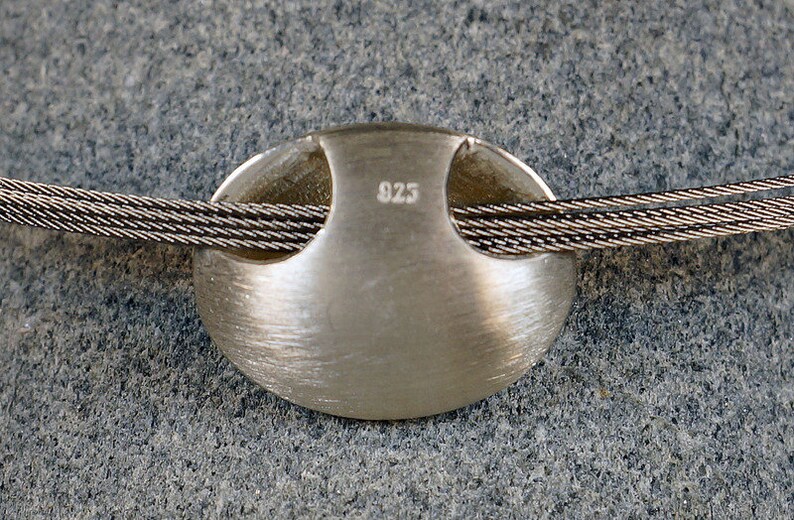 Mondstein Anhänger oval, an Omega Reif in Silber Bild 2