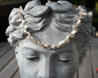 Collier de perles Keshi en long