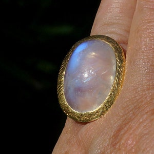 Rainbow MoonStone Ring image 3