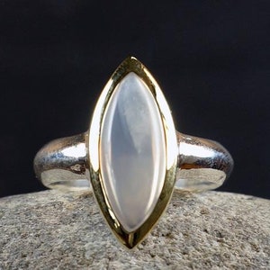 moonstone ring blue image 1