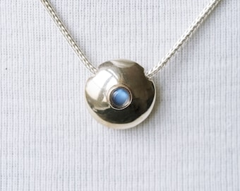 Moonstone pendant with chain