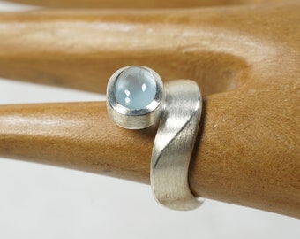 Aquamarine Ring , attached stone