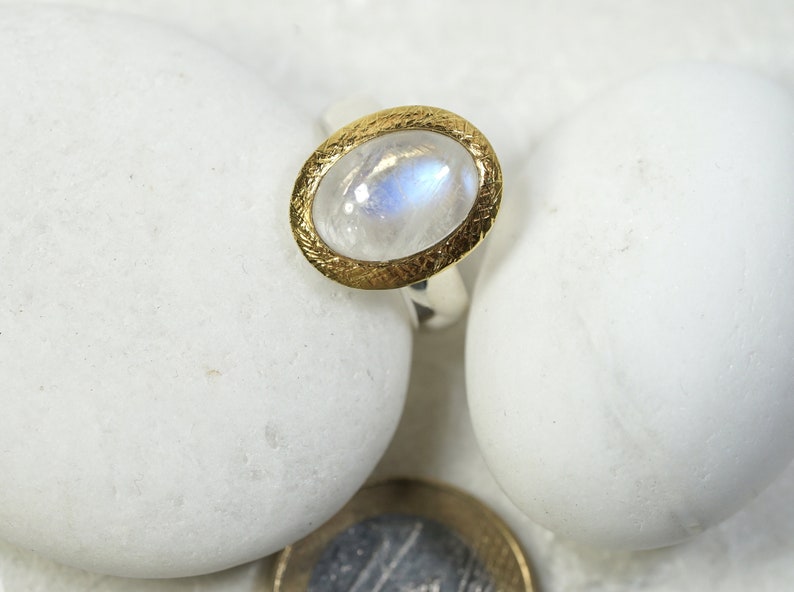 Rainbow MoonStone Ring image 5