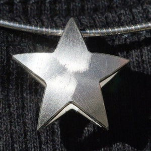 Sapphire silver star pendant. Always like it An ideal gift image 7