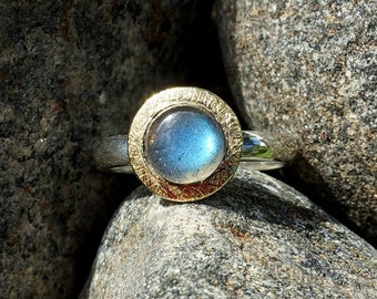 Bague labradorite, petite et fine !