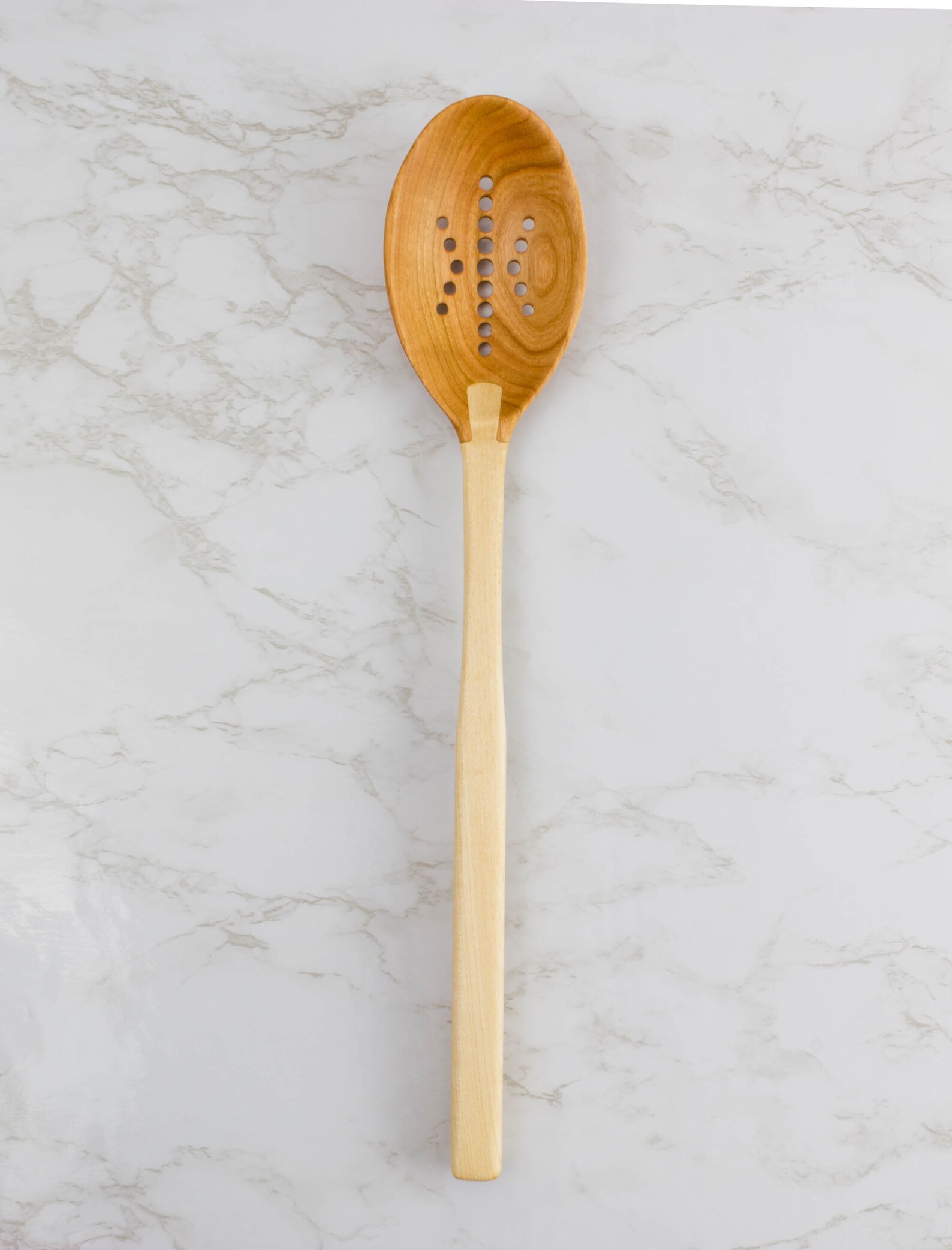 Large Wooden Strainer Spoon Etsy