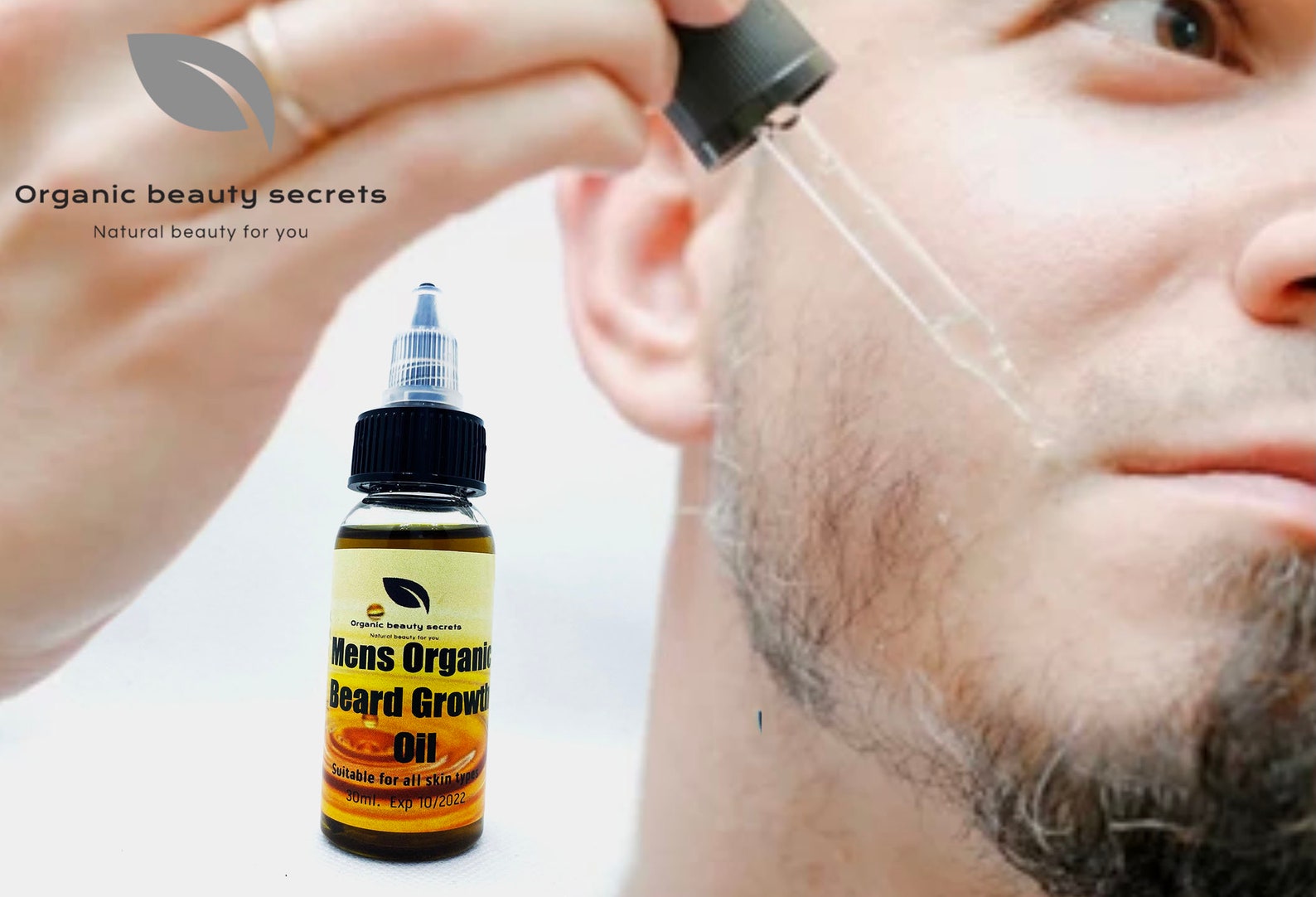 Mens organic Beard moustache growth oil Etsy
